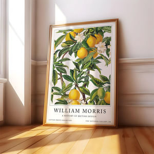 HAOWAI OEM/ODM William Morris Lemon Tree decoración lienzo pared arte botánico fruta exposición pared decoración póster pinturas pared artes - Product Image 5