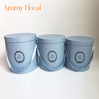 AM-GPA72 Ammy Wholesale, boîte d'emballage pour fleurs 3 en 1, grande boîte ronde en carton, ensemble de trois boîtes rondes vides pour fleurs