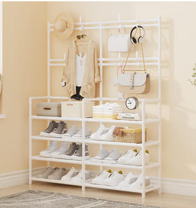 <span class=keywords><strong>Zapatero</strong></span> multifunción con estante de tela para sombreros en un estante organizador para el hogar estante de montaje universal de múltiples capas - Product Image 6