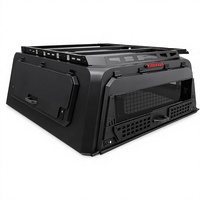 Kit de couverture de benne de camionnette en alliage d'aluminium durable pour l'été, avec boîte de rangement étanche verrouillable, installation sans perçage, pour 4x4 Overland