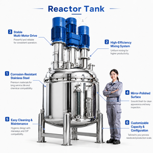 Reactor Químico de Acero Inoxidable Ace Personalizable de 20L para Tratamiento de Agua y Destilación - Product Image 3