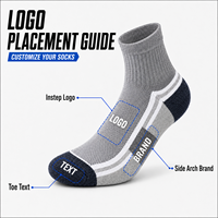 Personnalisez vos chaussettes de sport athlétiques avec votre logo, chaussettes respirantes et anti-humidité pour la salle de sport, l'entraînement et la course à pied