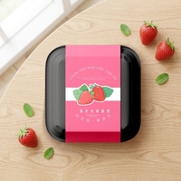 Manchon de protection en papier imprimé personnalisé avec motif animaux et fées, enduit et en carton blanc, pour boîtes à emporter, pâtisseries, fruits et cadeaux