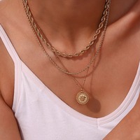 Fashion Sale 18K Plaqué or Étanche Grosse Chaîne En Acier Inoxydable Collier Corde Bijoux pour Femmes