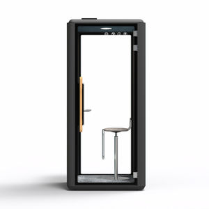 Cabine téléphonique de réunion de bureau intérieure insonorisée mobile en acier moderne à vendre dans un immeuble de bureaux, une école avec éclairage LED - Product Image 1