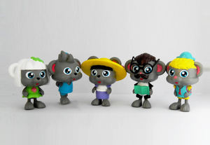 Lot de 4 figurines miniatures en capsule, collection Mon Voisin Ours, figurines d'action du fabricant - Product Image 6