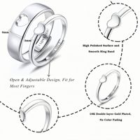 SongYi Koper Romantische Paarringen Hartvormige Belofte 'Ik Hou Van Jou' Dames Valentijnsdag Cadeau Ring