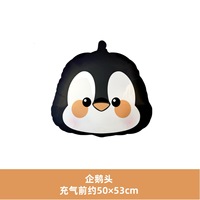 Cochon tigre Lion éléphant singe vache zèbre pingouins Pandas mignon tête d'animal ballon en aluminium pour décoration de fête d'enfants