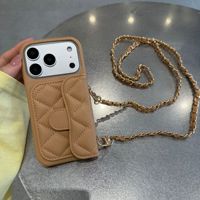 Étui portefeuille en cuir PU avec porte-cartes et bandoulière pour iPhone 17 Pro Max 16 15 14 13 12 11