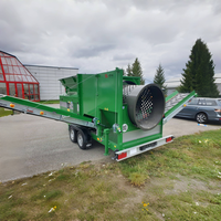 Cribleuse mobile de 60 TPH pour terreau, crible rotatif à tambour, machine de criblage de sable, équipement de criblage, moteur, boîte de vitesses, engrenage, moteur de transmission
