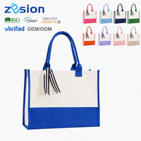 Sacs de shopping personnalisés avec logo imprimé, sacs en toile de polyester et en coton, sacs écologiques réutilisables, fabricant OEM