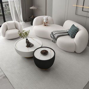 Nordic Fabric Creative Irregular Two-seater <b>Sofa</b> Stylish Couch <b>for</b> Living Room Hotel Clothing Store Lounge Area - Product Image 2