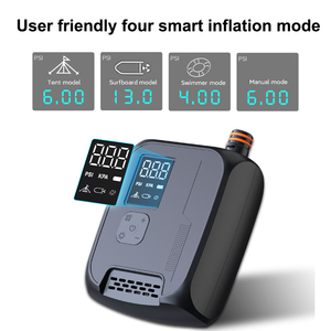 Newo DC5V + DC12v 20PSI POMPE À AIR haute pression pour tente à air, SUP, Kayak, <span class=keywords><strong>Kite</strong></span> <span class=keywords><strong>surf</strong></span> avec powerbank et lumière led - Product Image 2