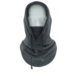 Winter Warm Windproof Cycling Face Mask Fleece Hooded Neck Warmer Unisex Outdoor Ski Protection Black - Product Image 2