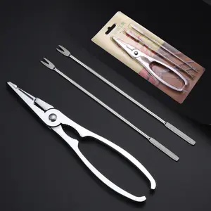 2022 Brand New Seafood Tools Set Stainless Steel Durable Lobster Crab Leg Crackers and Forks Nut Pliers Kitchenware for Home