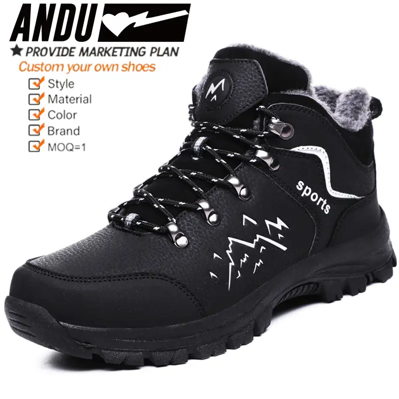 New Arrival Hiking Shoes Mountain Sport Shoes Wholesale for Comfortable Waterproof Men Winter Snow Hiking Boots Shoes