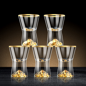 كوب ويسكي فودكا صغير مثمن قابل للتخصيص كوب رصاص كلاسيكي إبداعي منقوش أكواب خمور كريستال - Product Image 2