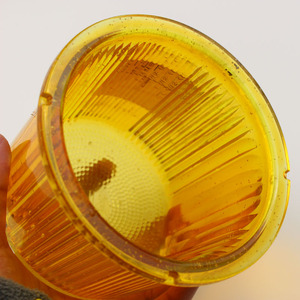 Forma di colore su misura copertura trasparente di vetro pesante e spesso <span class=keywords><strong>giallo</strong></span> <span class=keywords><strong>paralume</strong></span> per luce di segnalazione della luce di ostruzione degli aerei - Product Image 2