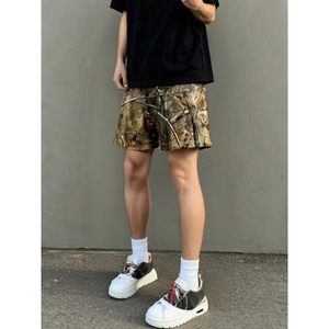 Shorts de sport en mesh camouflage pour homme, 100% polyester, légers, séchage rapide, avec poches - Product Image 3