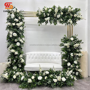 SMOOTH Natural Style Green Floral Runners Wedding Table Rose Flower Arrangements Wedding Customized Runner - Product Image 1