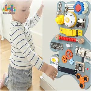 Konig Kinder NEU Trend Wand dekoration Kinder beschäftigt Board Bear Activity Boards Frühes Lernspiel Montessori Toy Educational