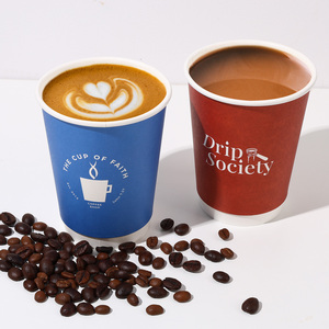 Gobelet en papier jetable personnalisé avec logo imprimé, accepte les tailles 8/12/16/22 oz, gobelet en papier à double paroi pour restaurant, café - Product Image 2