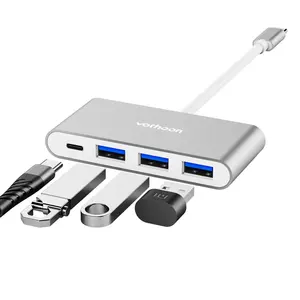 Aangepaste 4-in-1 USB-hub USB 3.0 OTG-gegevenshub met oplaadpoort Type C Hub-adapter voor Macbook