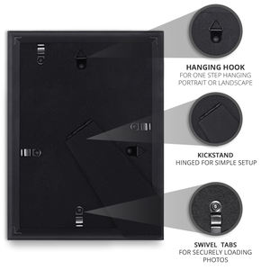 Haute qualité personnalisé 4X6 noir cadre Photo famille décor tenture murale cadre Photo en bois matière plastique (PS) - Product Image 3