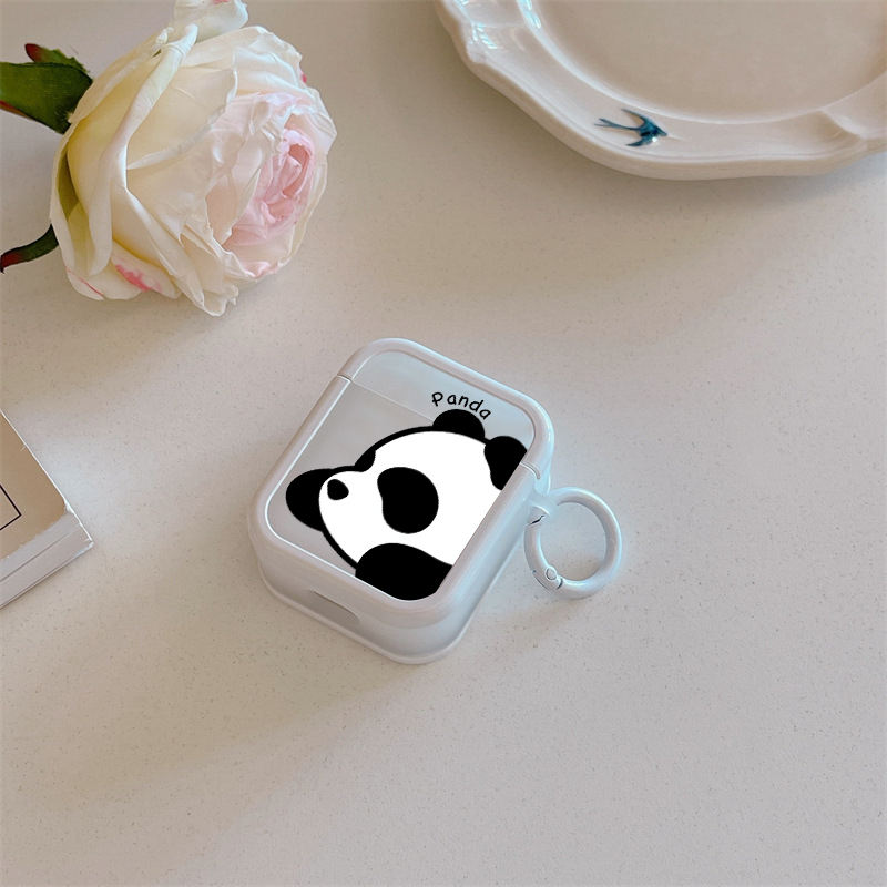 Panda blanc + boucle ronde-02