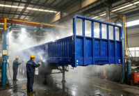 Semi-remorque à 3 essieux de 40 pieds avec clôture anti-corrosion, conception de chargement personnalisable, capacité de charge de 2001-3000 kg