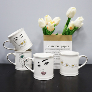 Minghui <b>Ceramics</b> <b>Ceramic</b> Mug 350ml Heat Resistant Office Coffee <b>Cup</b> European Style Breakfast <b>Cup</b> Business Gift - Product Image 3