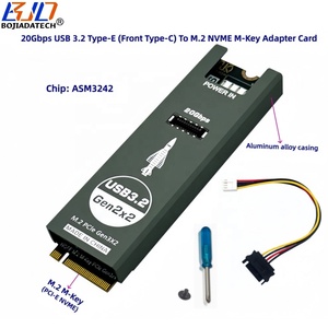 2026 新款 20Gbps USB 3.2 Type-E（前置 Type-C）转 M.2 PCI-E NVME M-Key 适配器转换卡 ASM3242 带铝制外壳 - Product Image 1