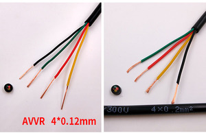 สายสัญญาณควบคุมอุปกรณ์อุตสาหกรรม Luobaide <span class=keywords><strong>AVVR</strong></span> แบบกระแสต่ำ 4 แกน ทองแดงขนาด 0.12 มม. แรงดันไฟฟ้า 300V ฉนวน PVC - Product Image 2