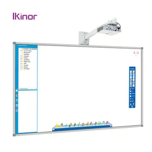 Ikinor 82 86 96 100 120 inci papan putih pintar, papan tulis elektronik interaktif untuk sekolah ir sentuh