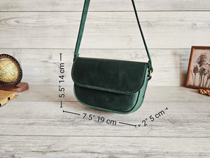 Sac à bandoulière en cuir fait main personnalisé pour femmes, petit sac à main mignon, style vintage, cadeau pour elle - Product Image 2