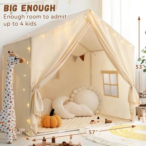 Tienda de campaña de lona para niños, lona de poliéster, lavable, plegable, tienda de juegos para niños pequeños, niñas y niños - Product Image 2