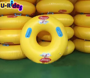 Überlappung schweißen Luft versiegelter aufblasbarer PVC-Schwimm ring mit Palatial Logo Fiberglas verwenden Wassers ch lauch für Water park Super Cobra Slide