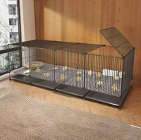 Cage à poulets modulaire en métal 39x37cm avec plateau à déjections coulissant, enclos détachable multi-niveaux pour canards, pigeons, cailles et volailles