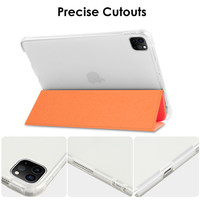 Étui de tablette transparent en TPU/PU pour iPad Pro 13 pouces M4/M5 avec emplacement pour stylet, protection antichoc aux quatre coins, étui souple pour tablette