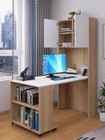 Maßgefertigter Platzsparender Schreibtisch Klappbarer Studier- und Laptop-Tisch Mit Bücherregalen und Stauraum