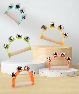 En gros, hochet à main coloré en bois, instrument de percussion Orff, jouet pour bébés et accessoires de spectacle - Product Image 3