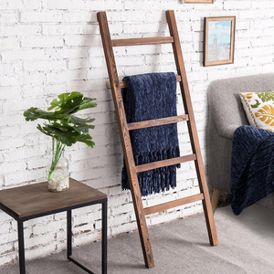 Porte-serviettes penché en <span class=keywords><strong>bois</strong></span> pour salle de bain stockage couverture en <span class=keywords><strong>bois</strong></span> et couette échelle d'affichage échelle en <span class=keywords><strong>bois</strong></span> pour serviettes - Product Image 2