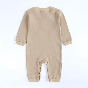 Mono de algodón para recién nacidos y niños pequeños, ropa de dormir de manga larga para niños y niñas, mono de punto tipo gofre con diseño de arcoíris - Product Image 4