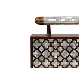 Luxury MOP Shell Inlay Evening Box Purse for Women with Removable Shoulder Chain - Product Image 1