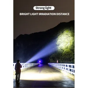 Torcia LED Potente per Pattugliamento e Campeggio, <span class=keywords><strong>a</strong></span> Pressione Manuale, 2600mAh, Portata 200-500m - Product Image 5