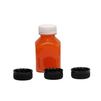 MAYSURE Vente à chaud 60ml 2OZ Bouteille de jus de fruit carrée transparente Bouteille de boisson en plastique au gingembre avec bouchons inviolables