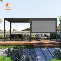 Kits de système de toiture à lames en vinyle écologique imperméable, gazebo extérieur, pergola bioclimatique en aluminium pour jardin