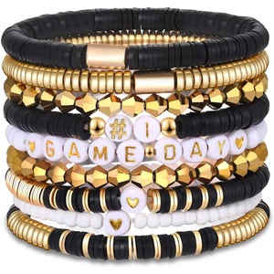 Bracelet en cuir personnalisé 7 pièces avec breloques Infinity <span class=keywords><strong>Love</strong></span> All Stars Baseball Mom pour homme et femme - Product Image 3