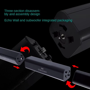Vendedor caliente Nuevo Echo Wall Bass Cannon TV Barra de sonido Altavoz inalámbrico de dientes azules Cine en casa Subwoofer inalámbrico 60W Barra de sonido - Product Image 2