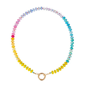 Nuevo collar de cuentas artesanal delicado de color caramelo de verano con cadena de gargantilla de cuentas de vidrio coloridas - Product Image 3